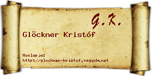 Glöckner Kristóf névjegykártya